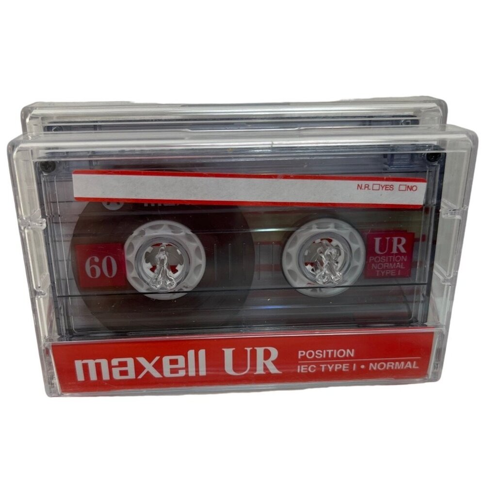 (2) Maxell UR 60-Minute Blank Audio Cassette Tapes Position Normal IEC Type I